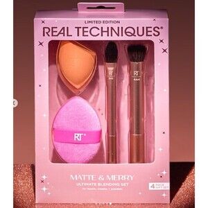 Real Techniques Ultimate Blending Makeup Brush Set 4pc Holiday Limited Edition